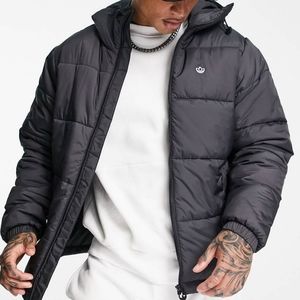 COPY - Adidas Originals Three Stripe Padded Jacket With Hood Size XL